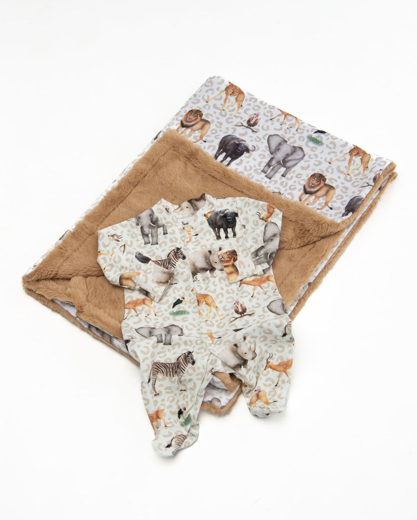Hakuna Matata Sleepsuit & Faux Fur Blanket Gift Set - CharleysWildWorld