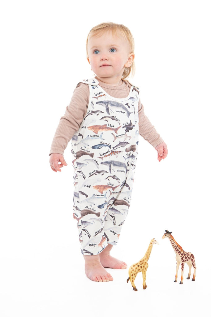 'Ocean Child' SHORT Legged Dungaree/ Romper - CharleysWildWorld