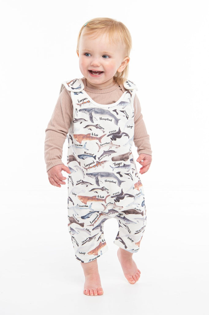 'Ocean Child' SHORT Legged Dungaree/ Romper - CharleysWildWorld