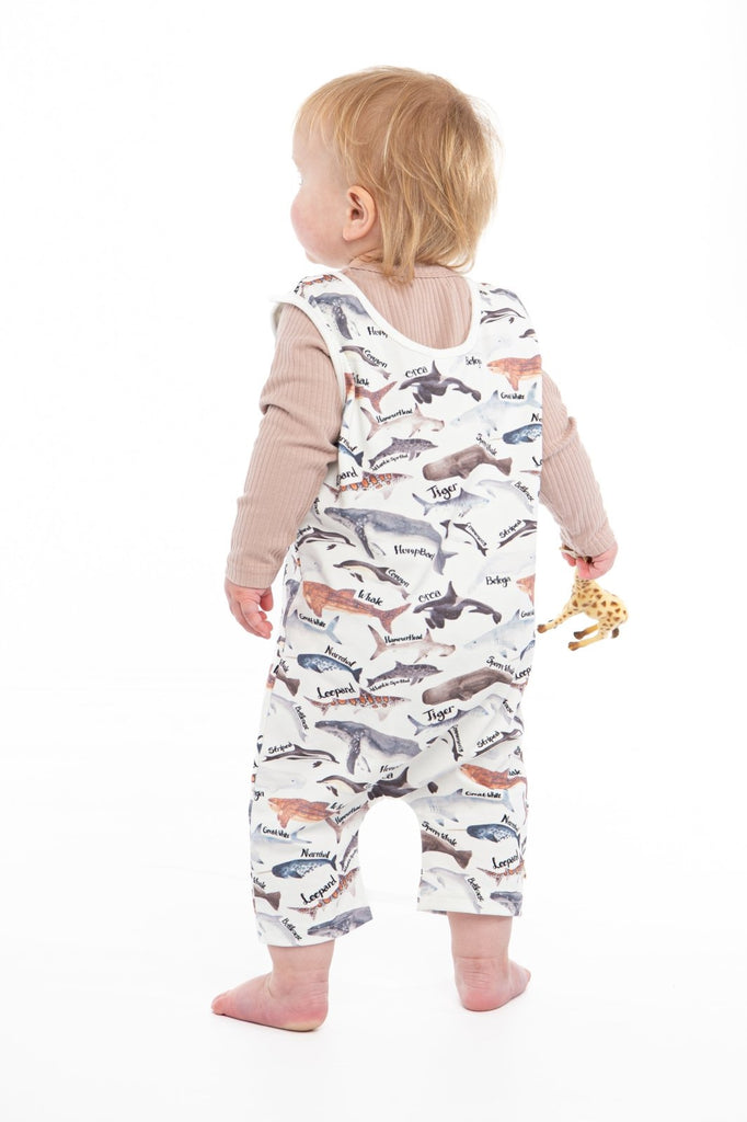 'Ocean Child' SHORT Legged Dungaree/ Romper - CharleysWildWorld