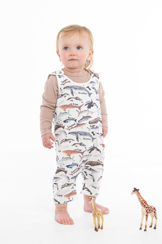 'Ocean Child' SHORT Legged Dungaree/ Romper - CharleysWildWorld