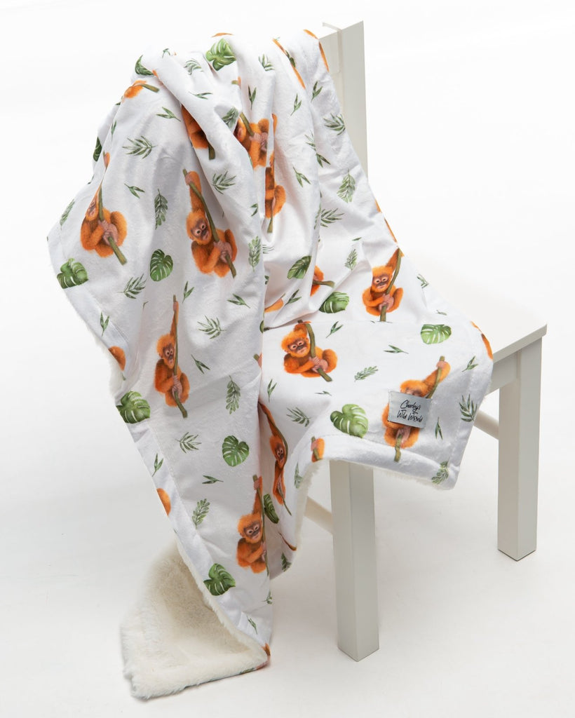 'Pongo' Baby Orangutan Blanket - CharleysWildWorld
