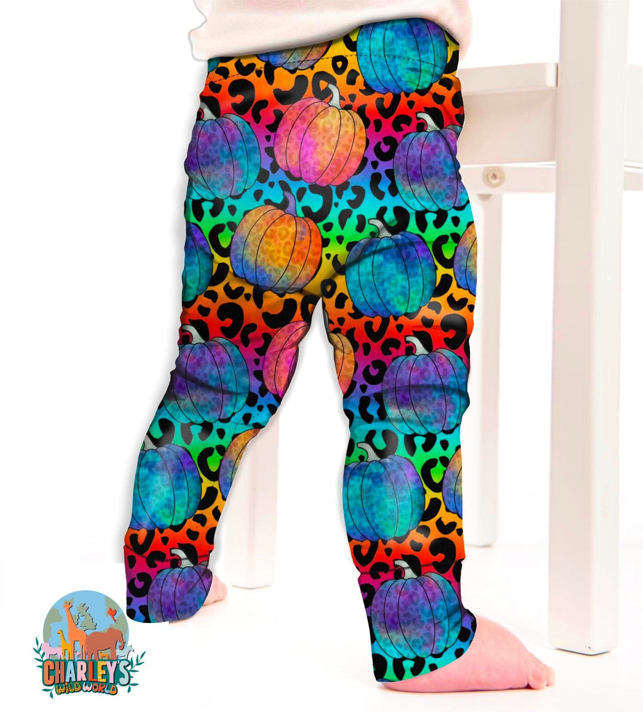 Rainbow Pumpkin Leggings - Charley's Wild World