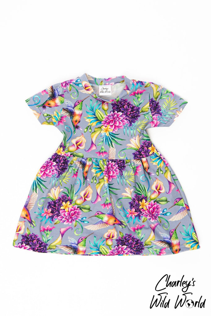 'Tropical Paradise' Short Sleeved Dress - CharleysWildWorld