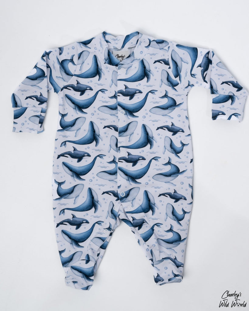 Wonderful Whales Sleepsuit & Blanket Gift Set - CharleysWildWorld